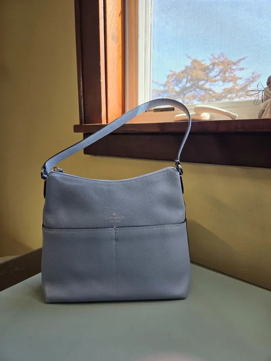 KATE SPADE Bailey Light Blue Leather Shoulder Bag - Picture 5 of 13